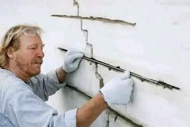 Stitching cracked brick walls